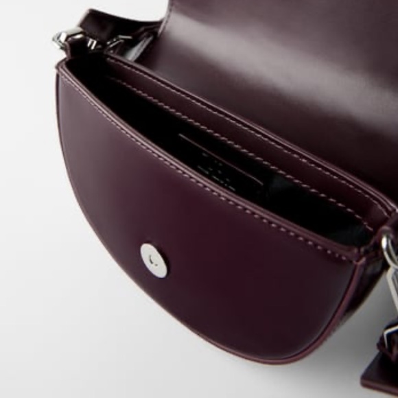 SOLD- Zara - New Burgundy Mini Crossbody Bag - Picture 5 of 8